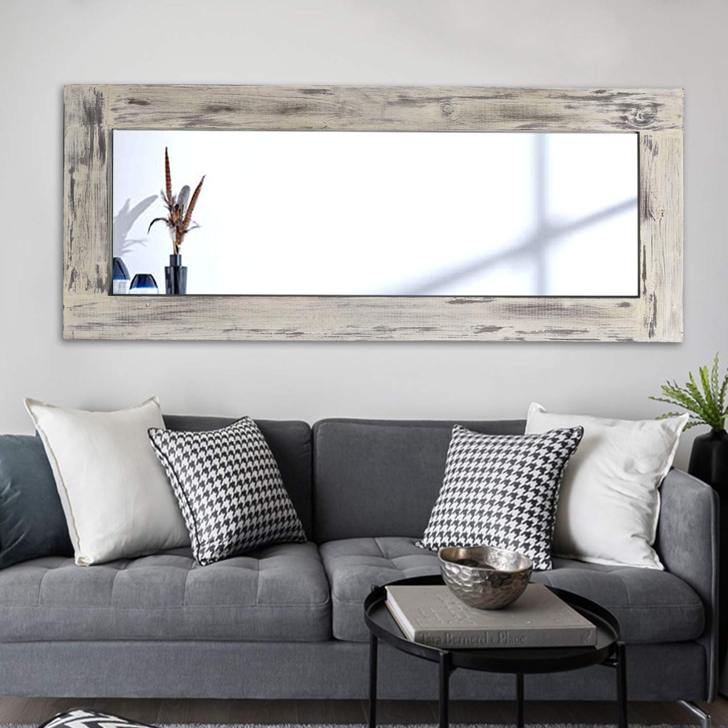 Full Length Mirror Floor Mirror Wood Frame Wall Mounted Mirror