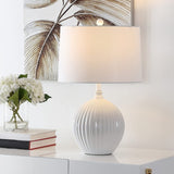 Lighting Collection Papen White Orb 23-inch Table Lamp (LED Bulb Included)