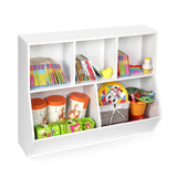 E-Commerce Kids Bookshelf, 35.4" L Storage Organizer with Bookcase, Toy Storage