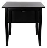 Home Collection Miliano Matte Black Drop End Leaf Dining Room Table DTB1404A