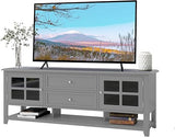 Farmhouse TV Stand for TVs up to 60" - Cottage Wood Entertainment Center