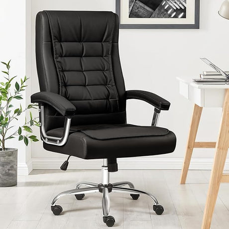 Big and Tall Office Chair,350lbs Leather Office Chair for Heavy People