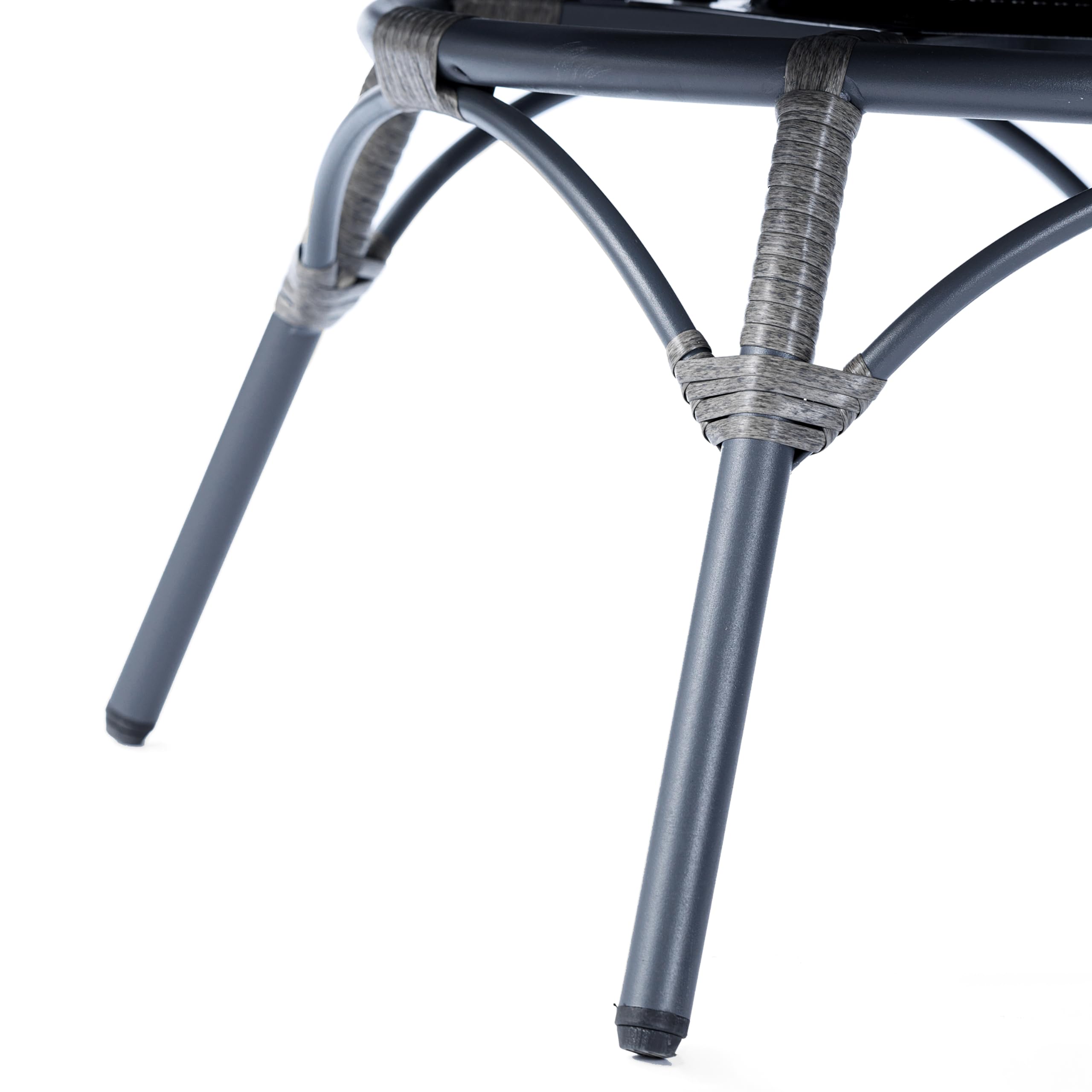 Commercial Indoor/Outdoor Swivel Lounge Chair, Oversized Wicker Egg Chair, 360 Degree Swivel, High Back, 4 Cushions, Gray