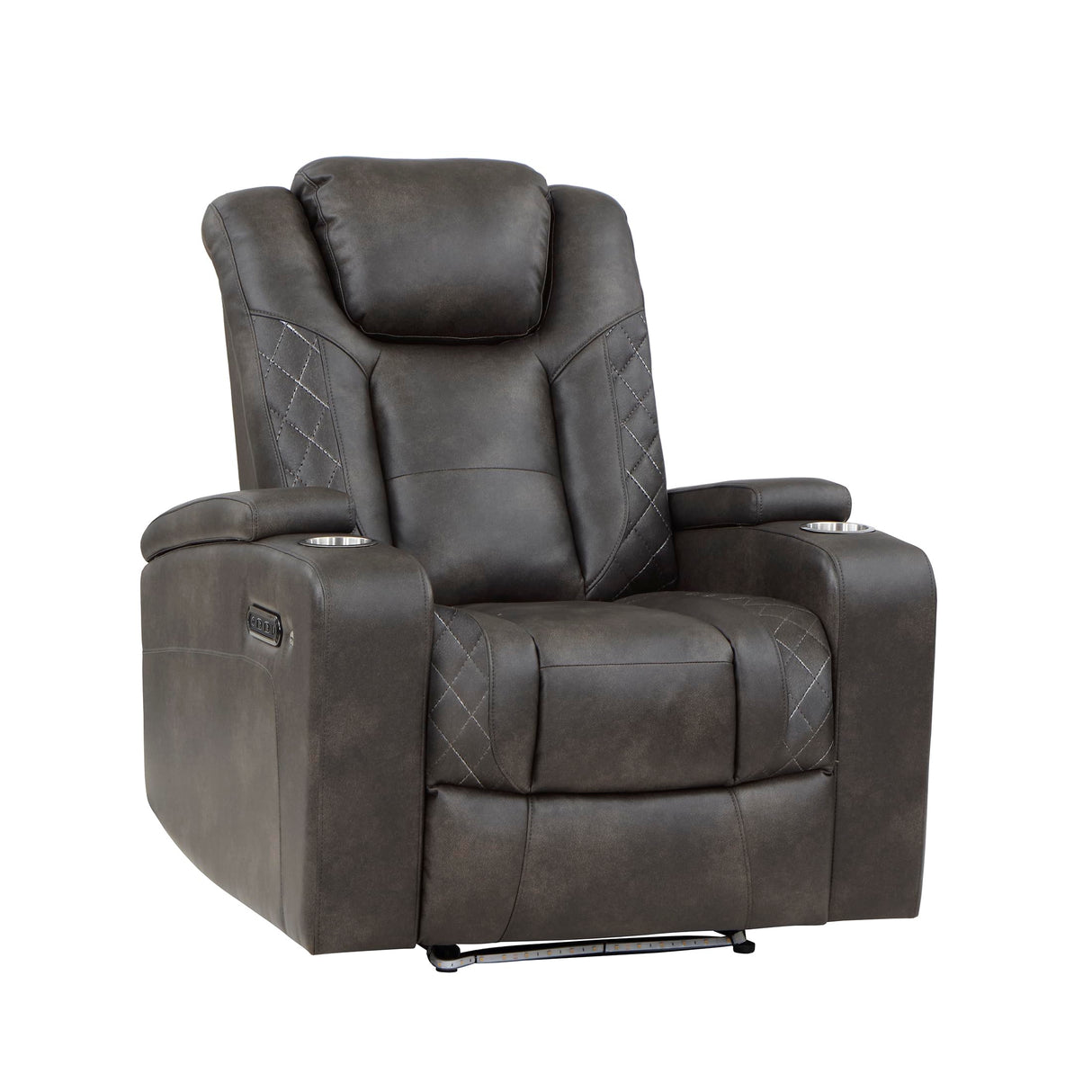 Nantes Wall-Hugger Power Reclining Chair, Brownish Gray