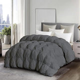 Luxurious All-Season Exquisite Pinch Pleat Design King Size 104 x 90 Down Alternative