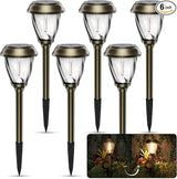 Solar Pathway Lights Outdoor, 10/25 LM in 2 Lighting Modes