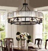 Farmhouse Crytal Chandeliers Dining Room Pendant Light Fixture Black Chandelier