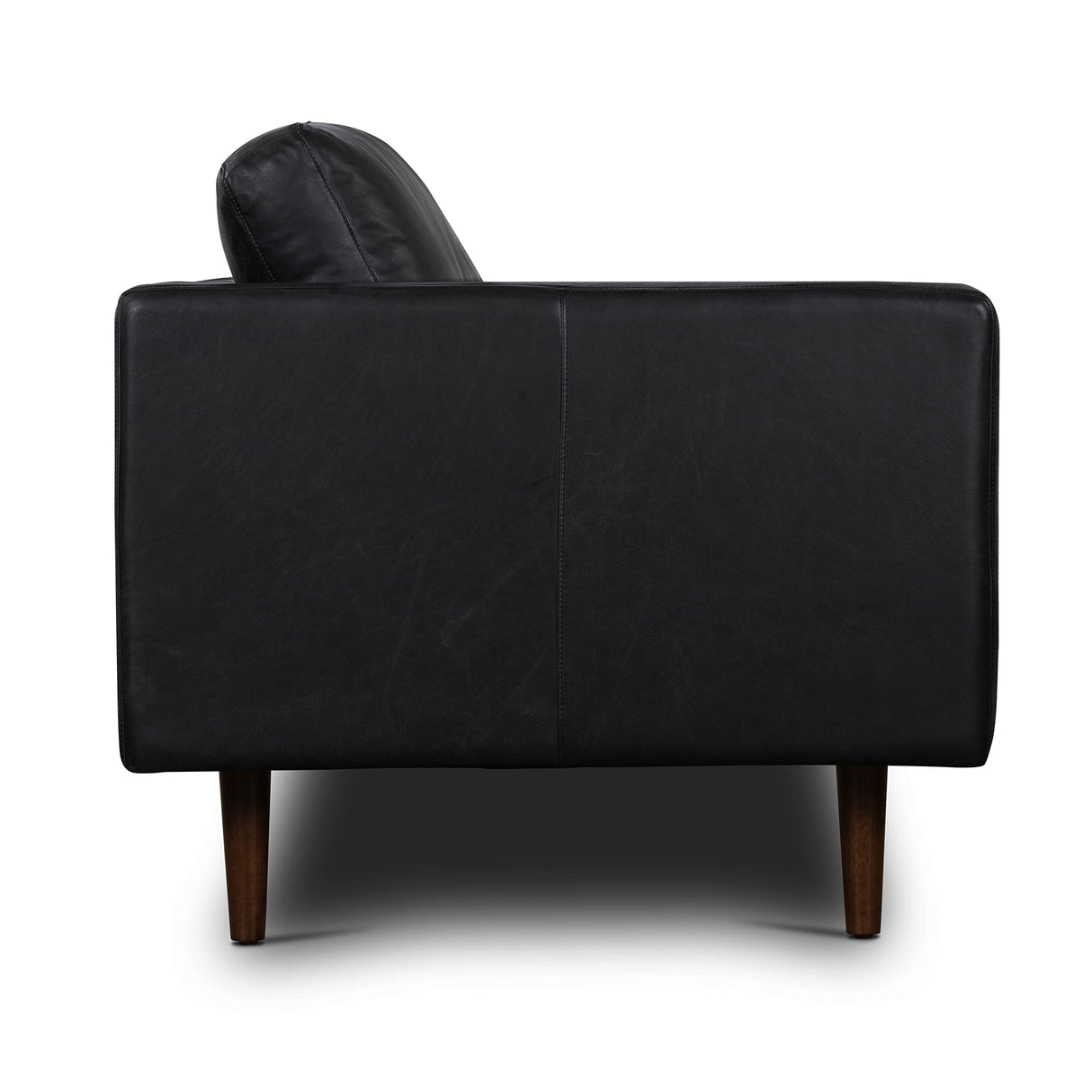 Napa 88.5” Sofa in Full-Grain Semi-Aniline Italian Tanned Leather, Onyx Black