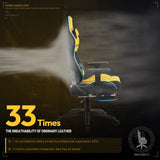 Gaming Chair High Back Computer Chair with Footrest, Breathable Quilted