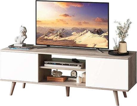 TV Stand for 55 60 inch TV, Mid Century Modern TV Console, Entertainment Center