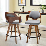 Swivel Bar Stools Set of 2,Counter Height Bar Stools,Upholstered Bar Chair