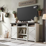 Farmhouse TV Stand for TVs Up to 80 inches, 39" Tall Highboy Entertainment Center