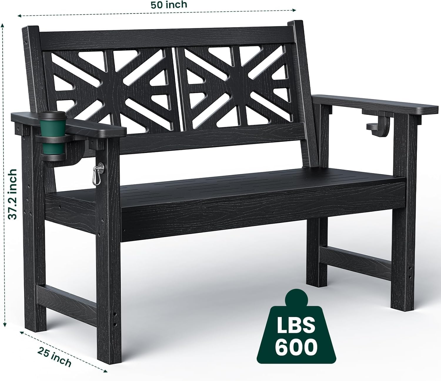 Outdoor Bench, 2-Person Garden Benches