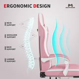 Ergonomic Gaming Chair with Footrest and Lumbar Support