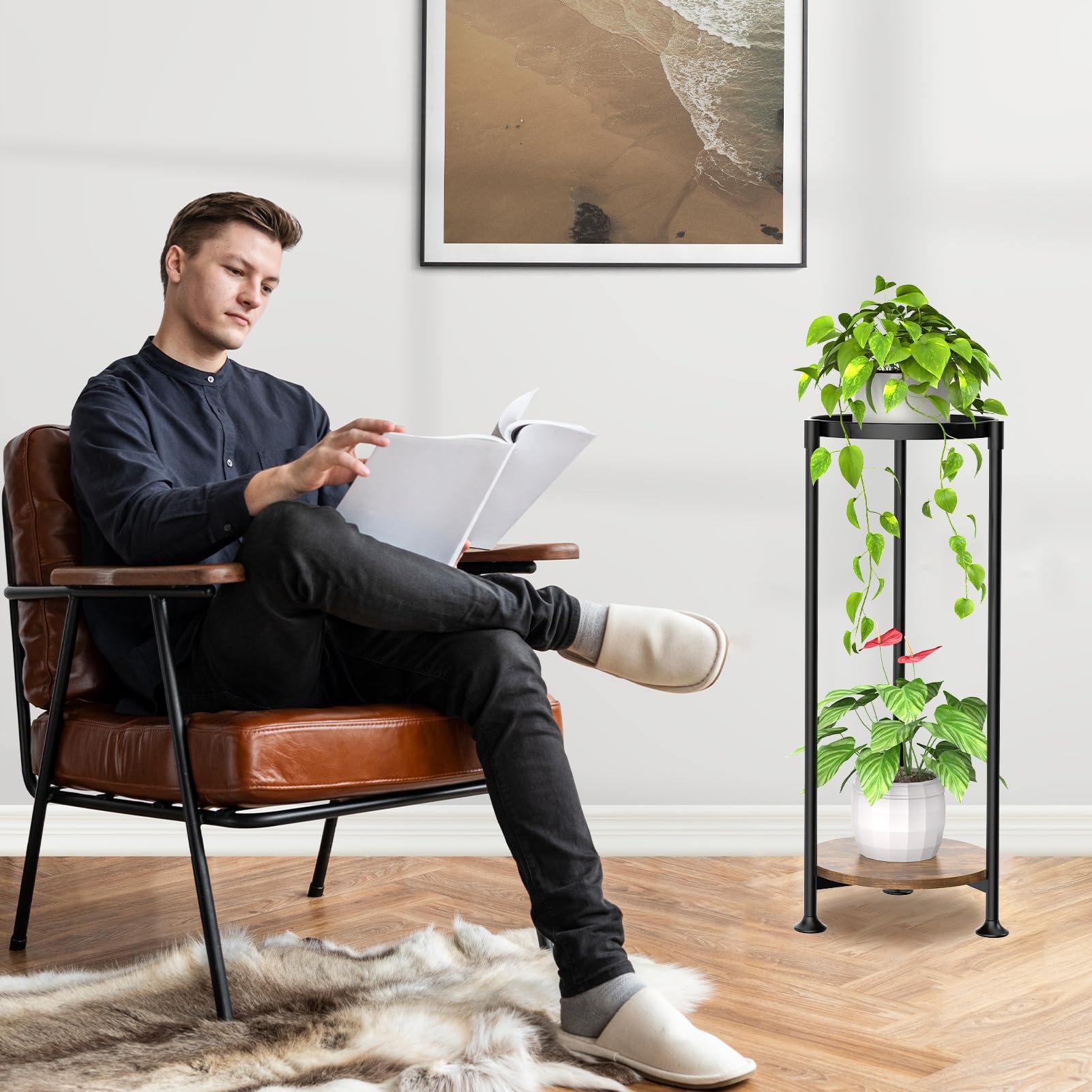 CornerBloom 2-Tier & 3-Tier Metal Plant Stand