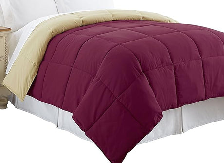 Down Alternative Microfiber Quilted Reversible Comforter & Duvet Insert - Soft