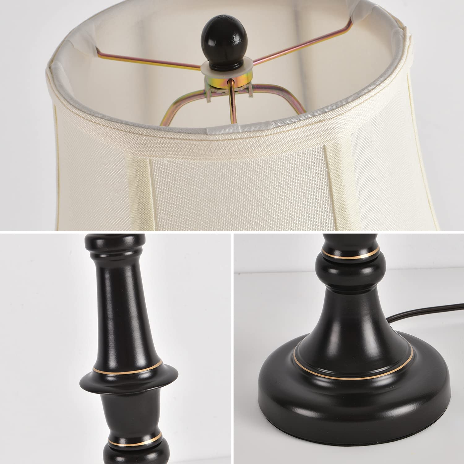 2 Pack Vintage Style Table Lamp, Buffet Table Lamp,Traditional Bedside Lamps