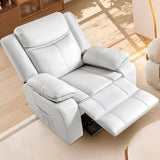 Power Lift Recliner Chairs for Adults, Extra Lazy Boy Recliners for Elderly with USB Port and Side Pockets, Large Lay Flat Reclining Sofa for Living Room Bedroom, White