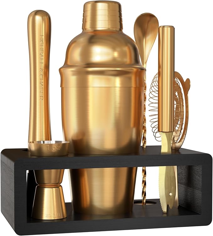 Cocktail Shaker Set: Bartender Kit for Home Bar Mixology Cocktail Bar Set Plus