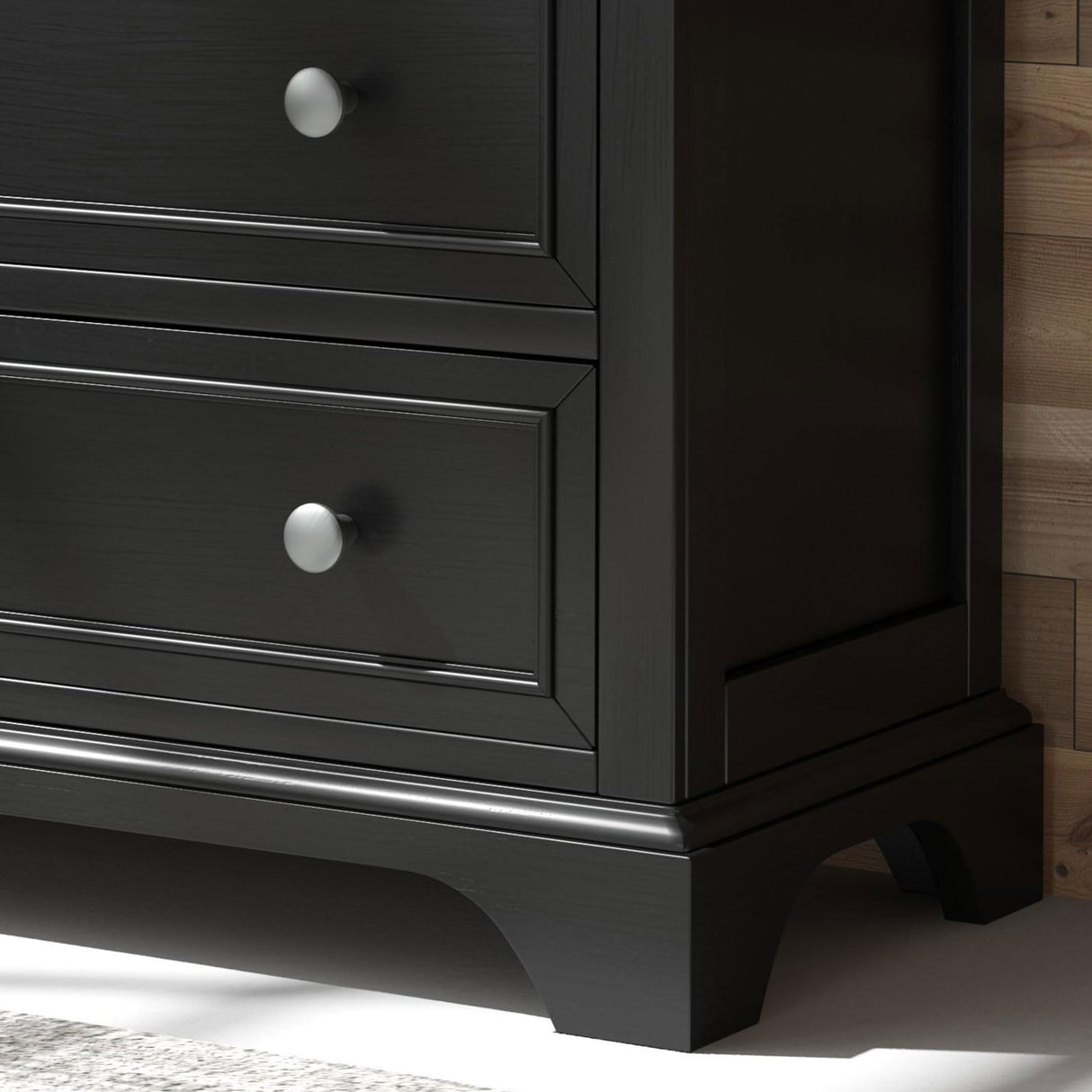 Black Four Drawer Chest by Home Styles