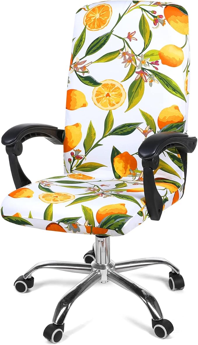 Stretch Printed Computer Office Chair Covers, Soft Fit Universal Desk Rotating Chair