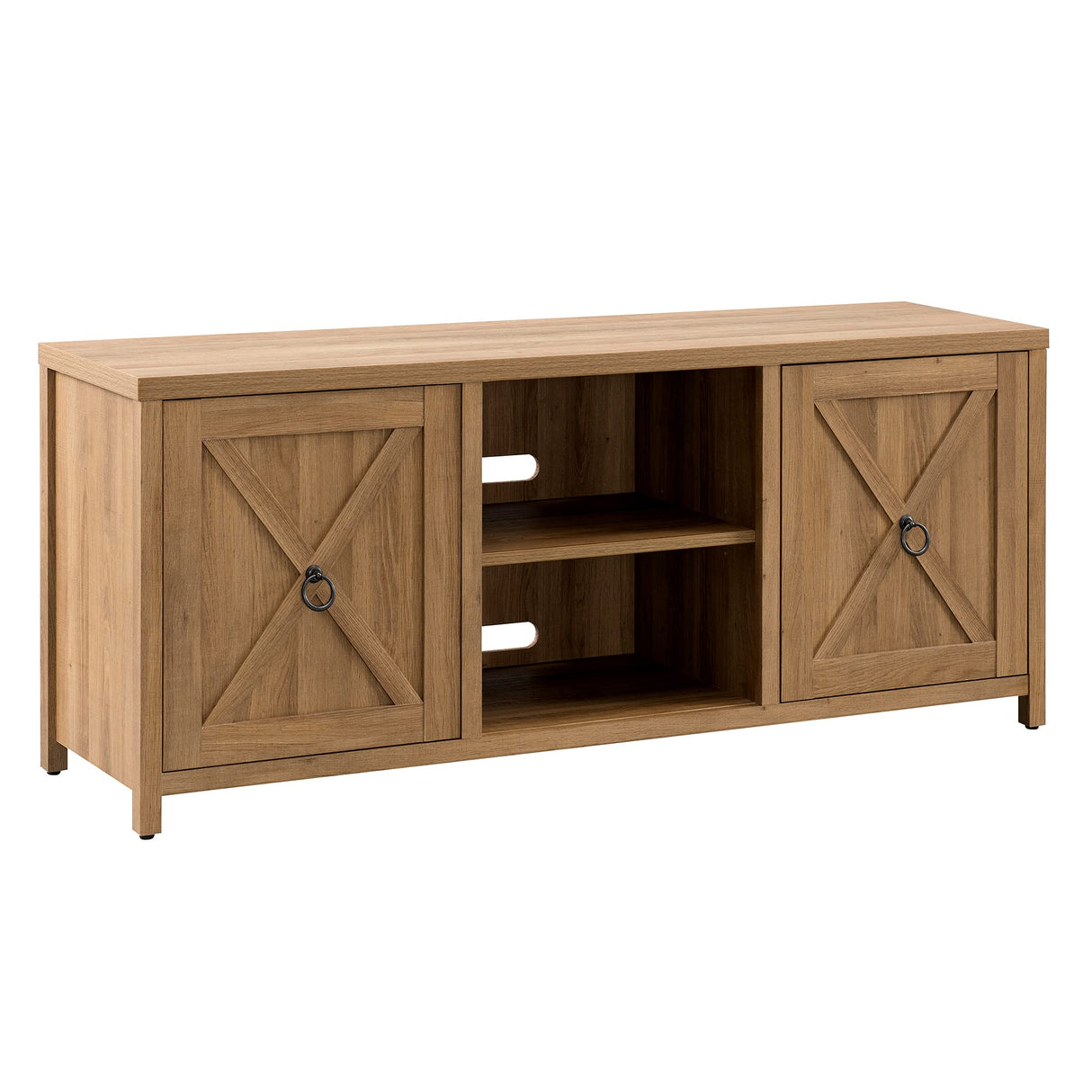 TV Stand for TV's up to 65" in Golden Oak, Electric Fireplace TV Stands for the Living Room