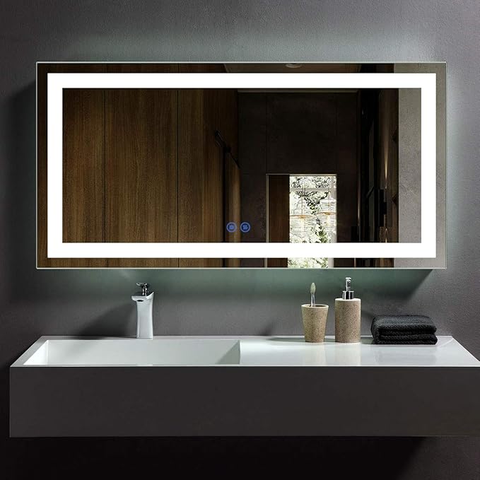 Bathroom Mirror with Lights, LED Bathroom Lighted Vanity Mirror