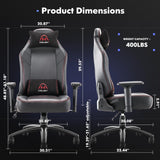 Big and Tall Gaming Chair 400lbs, Ergonomic Computer Gamer Chair