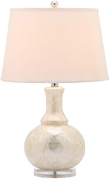 Lighting Collection Shelley Coastal White Capiz Shell Gourd 25-inch Bedroom Living Room