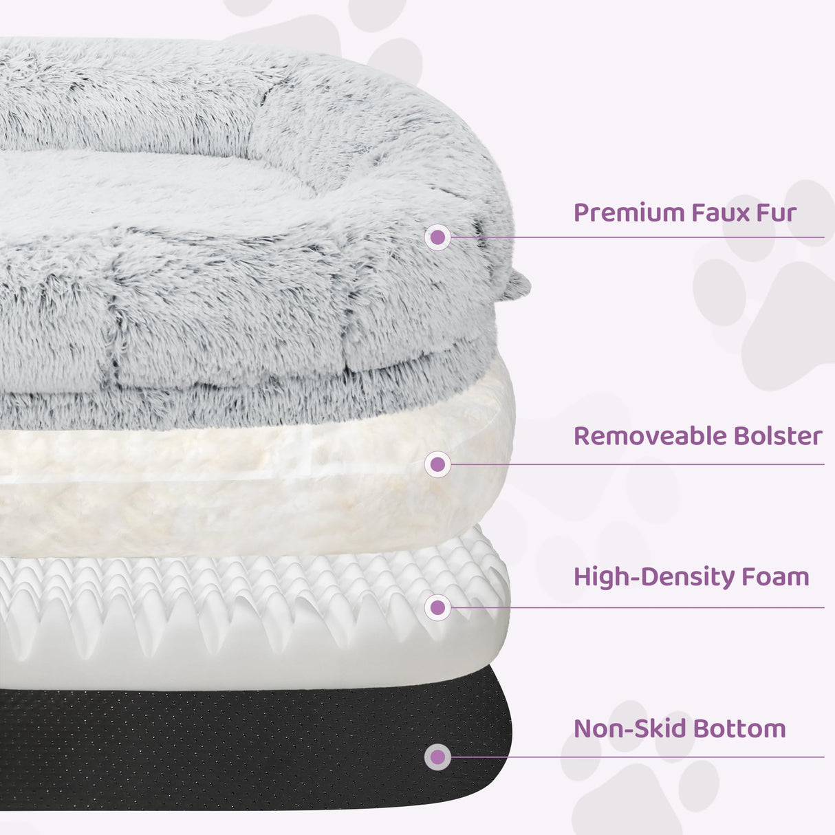 Human Dog Bed for Adults - Orthopedic Memory Foam, 76" Long