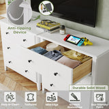 White Dresser for Bedroom, 27.5''W Dresser with 3 Drawers, Modern Chest of Drawers