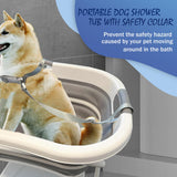 Portable Dog Bath Tub - Collapsible Elevated Pet Washing Station