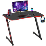 39" Gmaing Desk Computer Gaming Desk Z Shaped Gaming Workstation Ergonomic