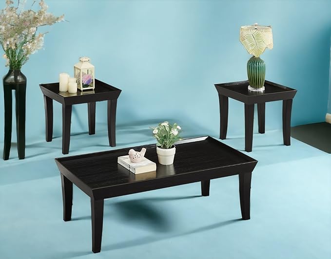 Contemporary Rectangle 3-Piece Occasional Table Set includes Lift Top Coffee Table