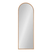 Nordlund Modern Full-Length Arched Panel Wall Mirror, 16 x 48, Light Natural Wood, Decorative Full Body Mirror for Wall