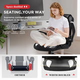 Ergonomic Office Chair with Lumbar Support - White Executive Desk Chair