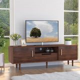 Mid-Century Modern TV Stand for 65 Inch TVs, Wood Entertainment Center TV Console