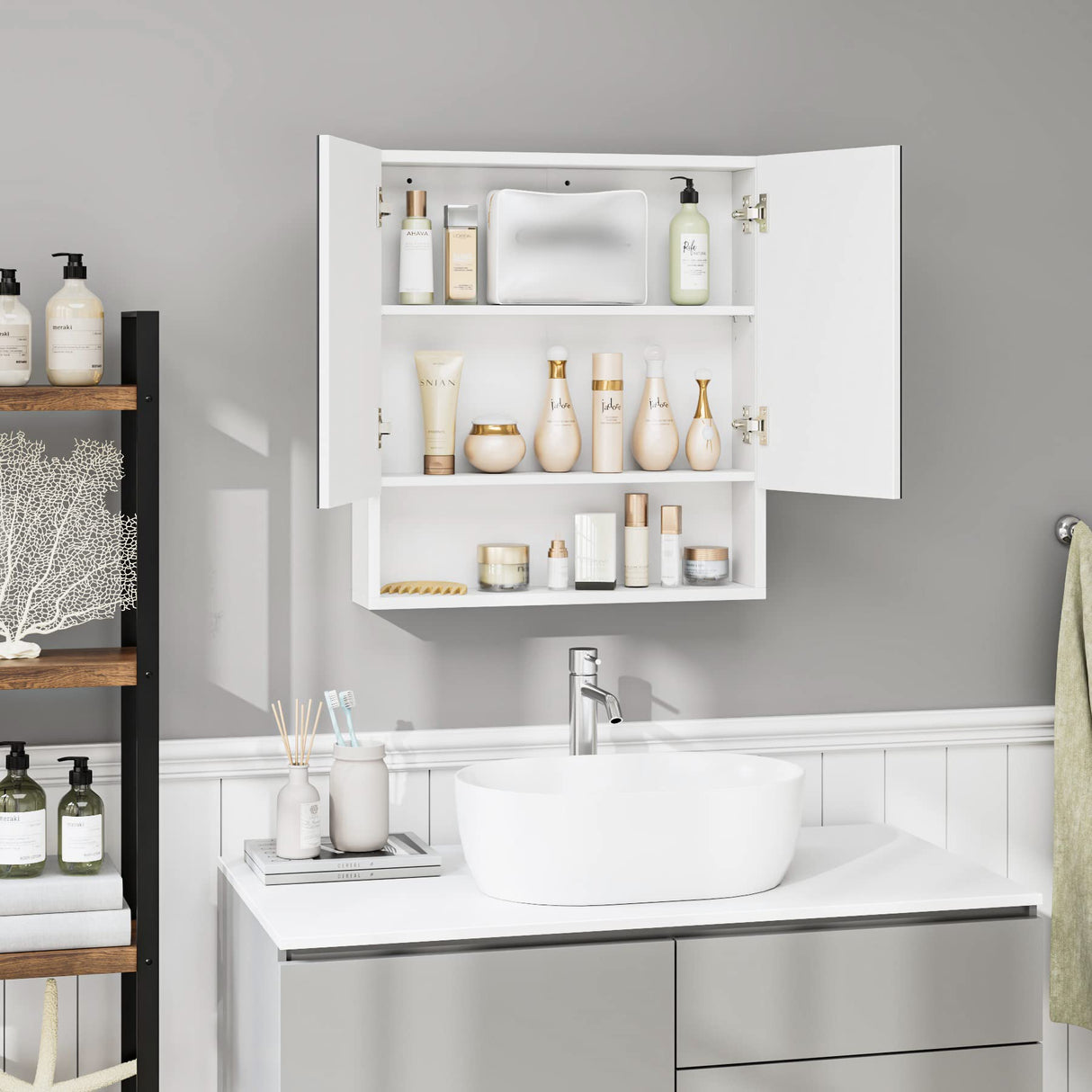 Bathroom Wall Cabinet Medicine Cabinet, Wall Mounted Bathroom Mirror
