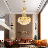 Luxury Crystal Chandelier Gold Empire Hanging Chandelier 13-Lights Crystal Ceiling