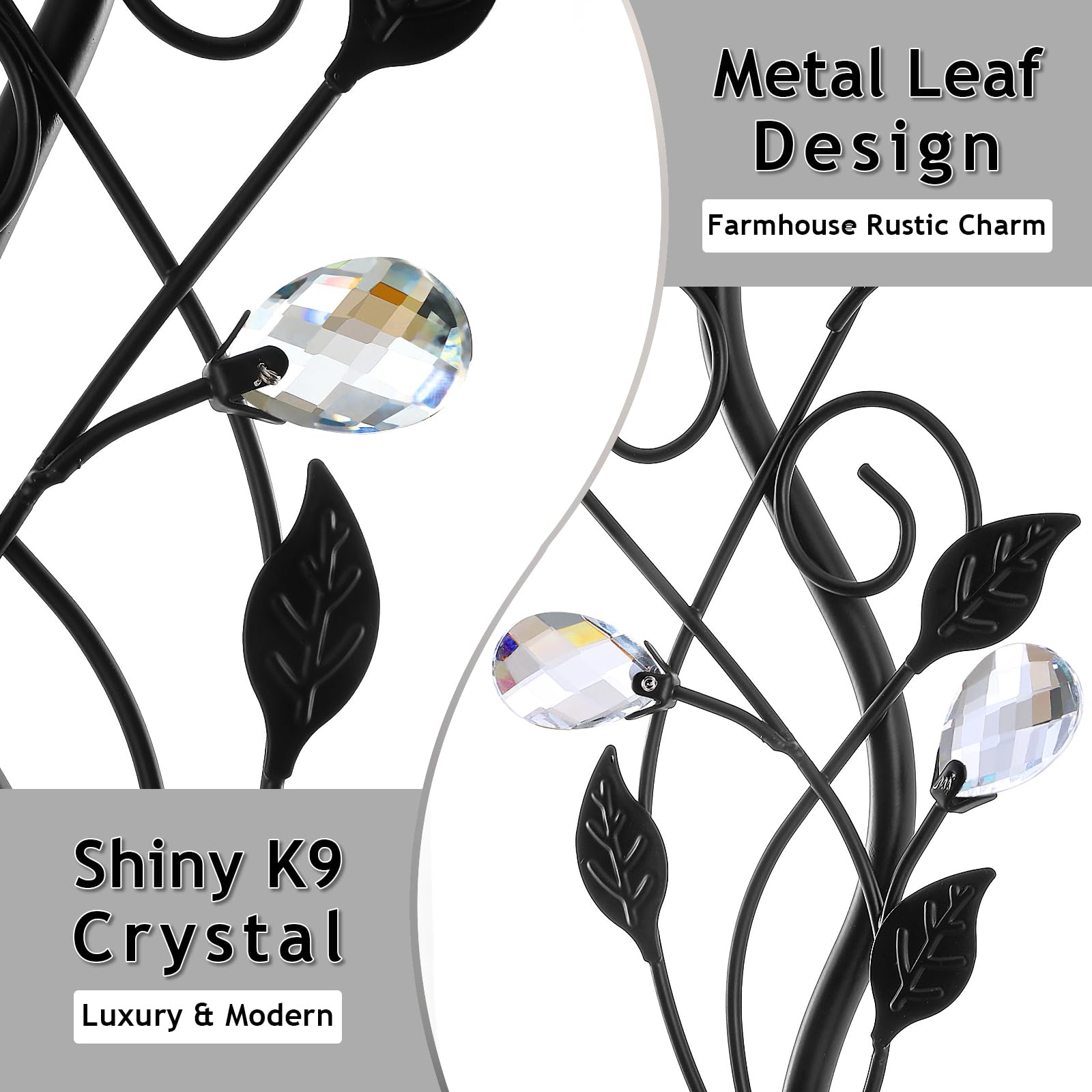 65" Farmhouse Floor Lamp with Rustic Leaf Design - 3 Color Temperatures