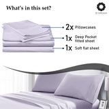 100% Cotton Sateen Bed Sheets Deep Pocket, Cotton Bedsheets Crisp Cool and Strong Bed