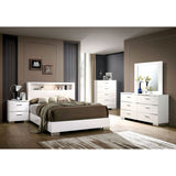 SR03CM7049WH-Q-4PC Bedroom Set, White