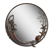Aluminum Frame Mermaid Round Mirror - Bathroom Wall Décor