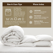 BPC Luxury Feathers Down Comforter Twin Size All Season Duvet Insert - Cloud Fluffy 750 Fill Power, Ultra-Soft Egyptian Cotton, Solid White, 68x90 Inches