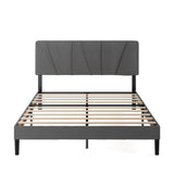 cm, Height 30 cm, Padded Bumper with Headboard, Wooden Slatted Base, Dark Grey