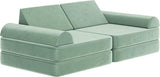 Marlowe Modular Foam Kids Play Couch, 6 Soft Sectional Sofa Pieces, Convertible Kids Couch,