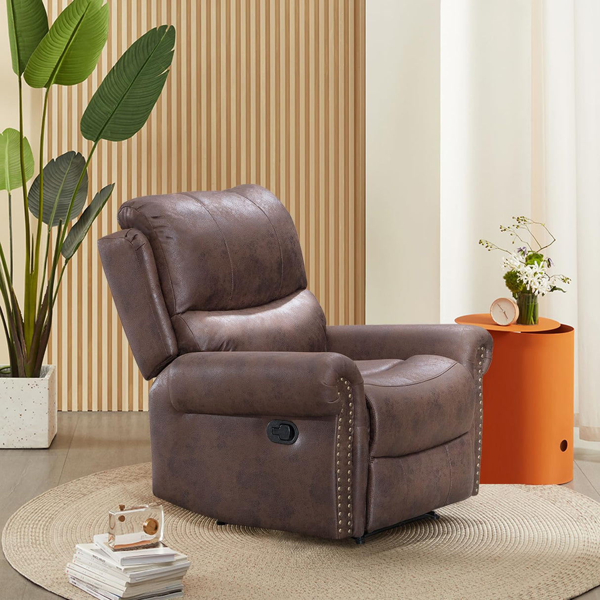 Recliner Chair Reclining Recliner Sofa Couch Sofa Palomino Fabric Home Theater Seating