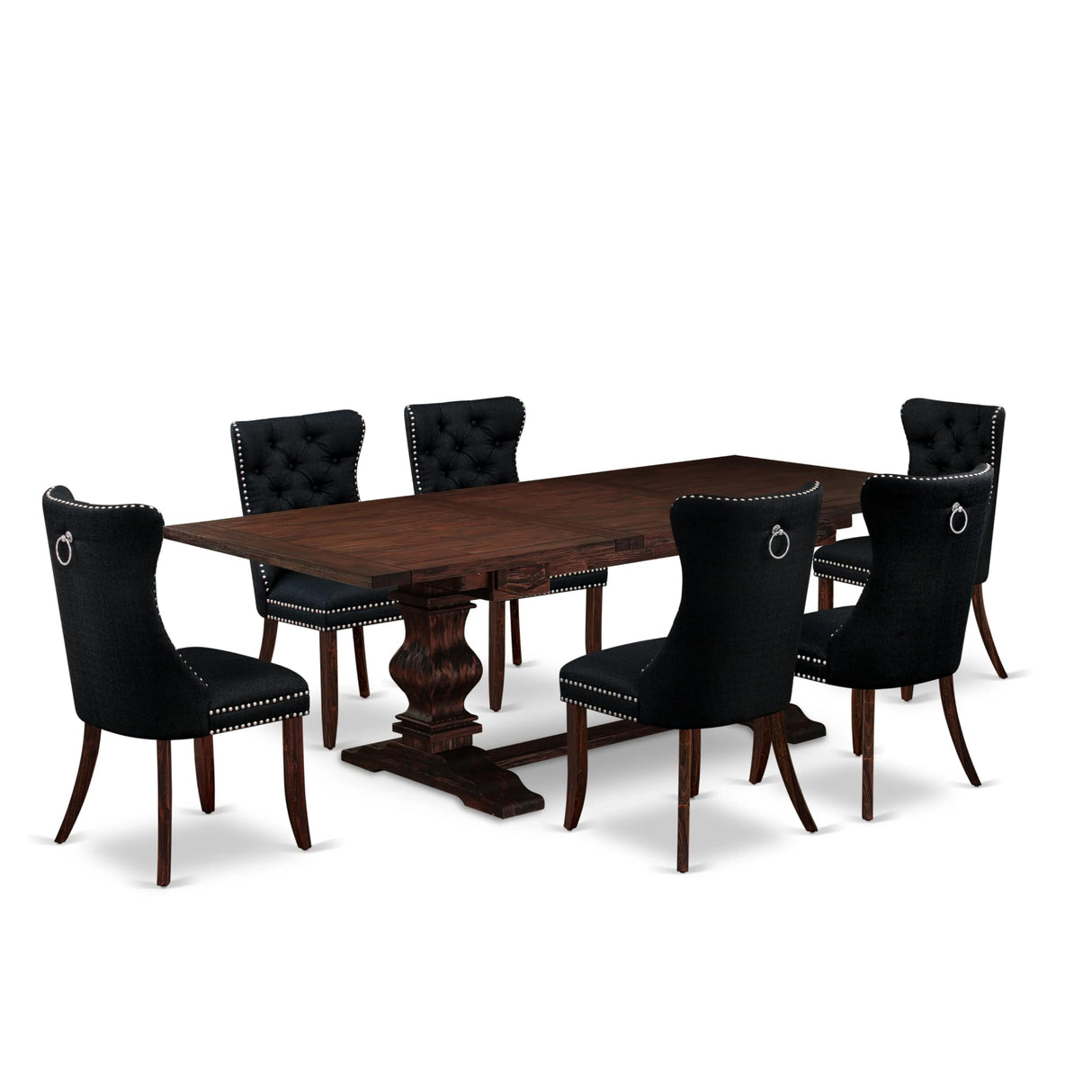 Lassale 7 Piece Dining Set Includes a Rectangle Kitchen Table