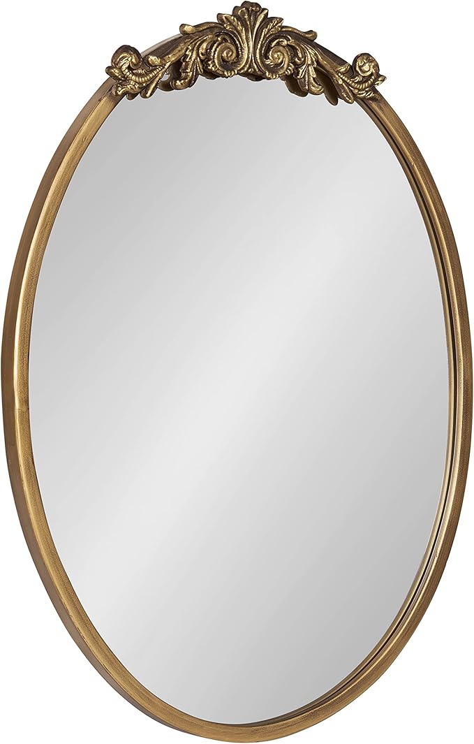 Arendahl Glam Ornate Mirror, 27 x 18.75, Gold, Traditional Baroque Inspired Wall Decor