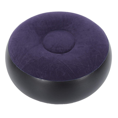 Inflatable Flocking Chair, Footrest Inflatable Stool Folding Round Indoor Outdoor Portable